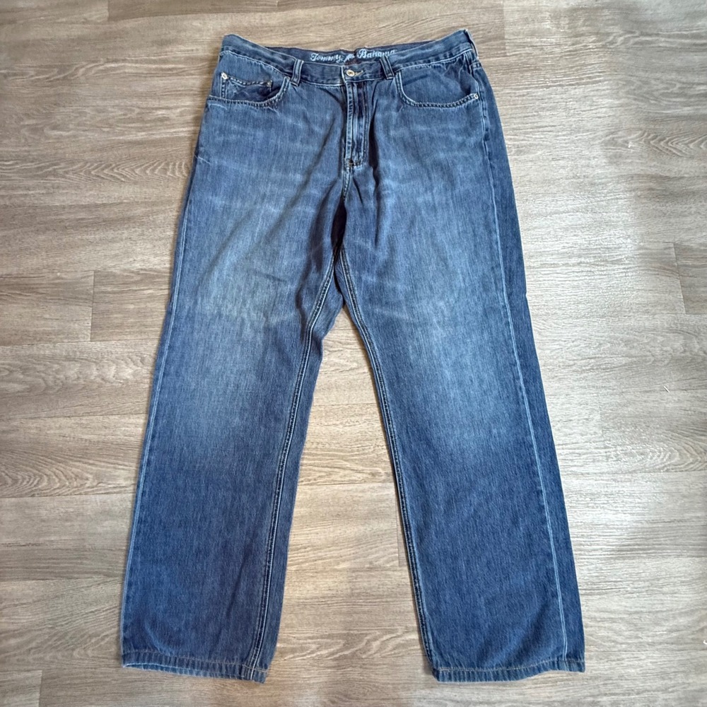 Tommy Bahama Classic Fit Jeans Mens 40x32 Medium Wash Cotton Tencel Denim